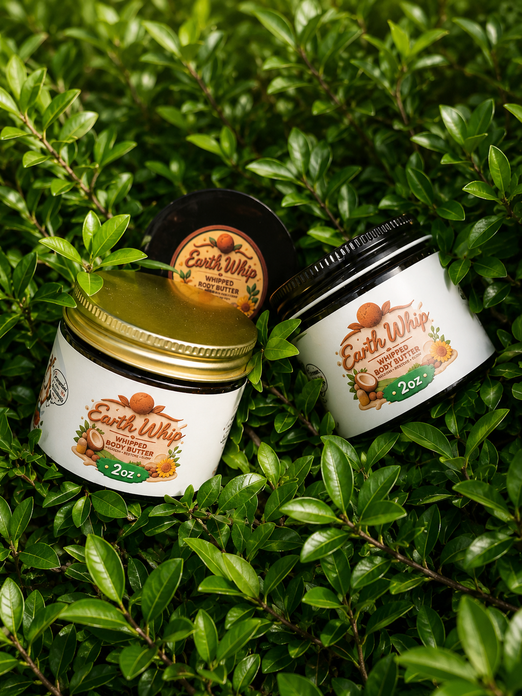 Earth Whip – 2oz Whipped Body Butter (Amber Glass Jar)