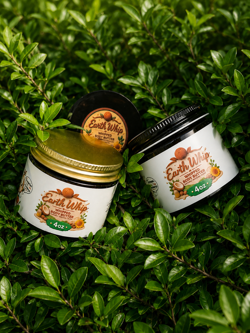 Earth Whip – 4oz Whipped Body Butter (Amber Glass Jar)
