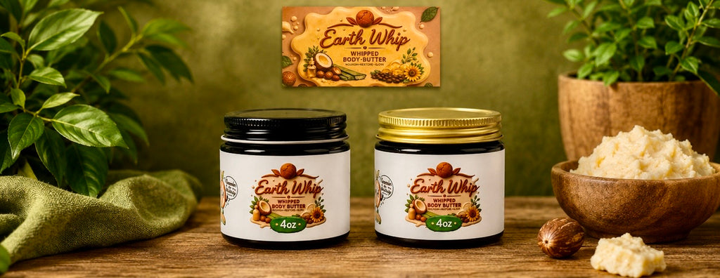 Earth Whip – 4oz Whipped Body Butter (Amber Glass Jar)