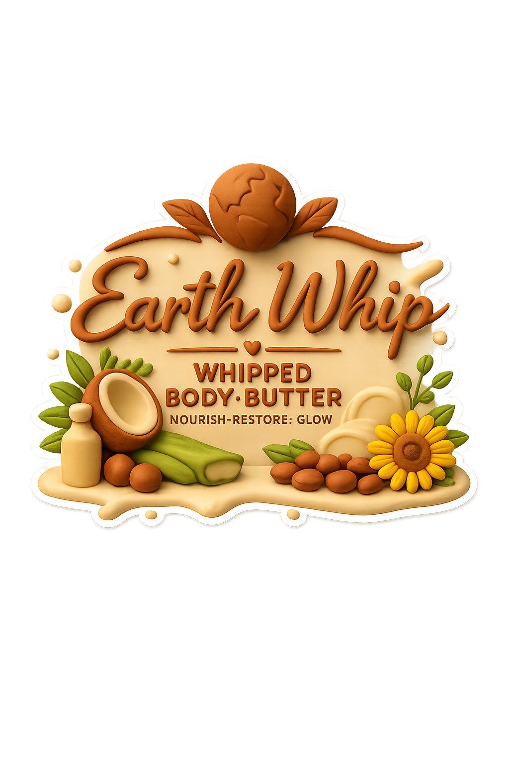 Earth Whip – 2oz Whipped Body Butter (Amber Glass Jar)